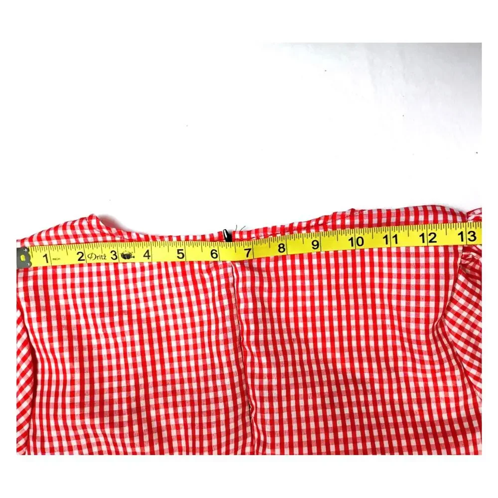 Girls Dorothy Dress Costume Gingham Chambray Wizard Oz Dance Halloween